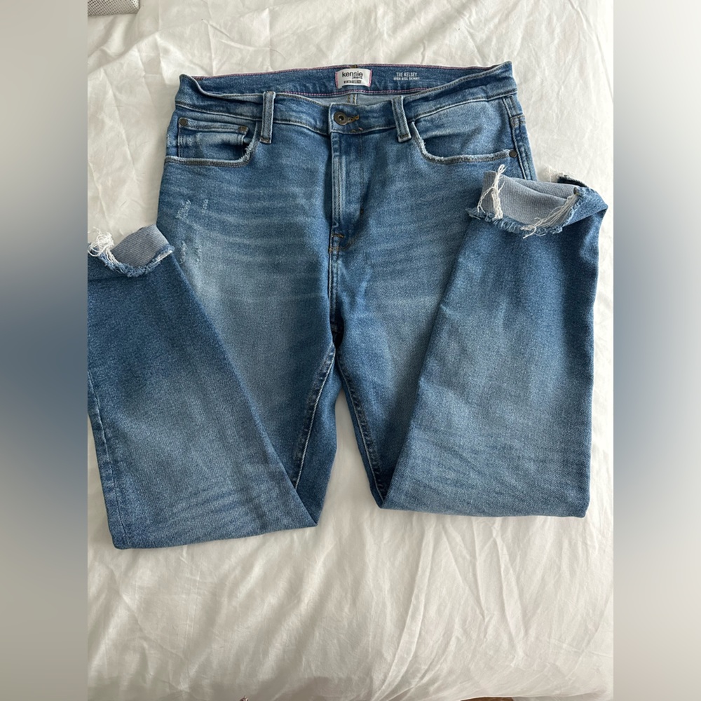 Kensie Vintage Luxe High Rise Skinny blue jeans